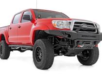LED Light Kit Ditch Mount 2 Inch Black Pair White DRL  Toyota Tacoma (05-15) Rough Country
