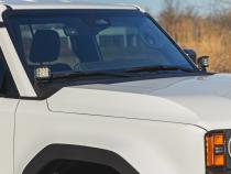 LED Light Kit Ditch Mount 2 Inch Black Pair White DRL Toyota Land Cruiser (24-26) Rough Country