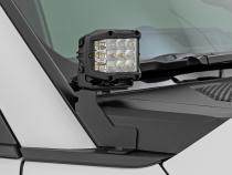 LED Light Kit Ditch Mount 2 Inch Black Pair Amber DRL Toyota Land Cruiser (24-26) Rough Country