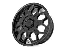77 Series Wheel One-Piece Semi Gloss Black 20x9 6x5.5 -12mm Rough Country