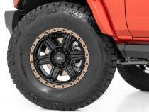 79 Series Wheel One-Piece Semi Gloss Black w/Bronze Ring 17x8.5 6x135 0mm Rough Country
