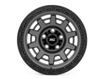 85 Series Wheel One-Piece Gunmetal Gray/Black 15x8 5x5.5 -19mm Rough Country