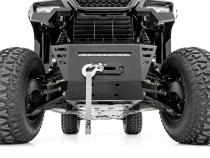 Winch Plate 4500-LB Winch 10 Inch Black Slimline Honda Pioneer 520 Rough Country