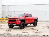 Fender Flares Defender l 5 Foot 9 Inch Bed G9K Satin Steel Chevy Silverado 1500 (14-18 &amp;amp; Classic) Rough Country