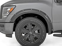 Pocket Fender Flares Crew Cab W/O Emblem Gloss Black Nissan Titan (17-24) Rough Country