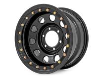 Steel Simulated Bead Lock Wheel Black 17x9 6x5.5 4.25 Bore -12 Rough Country