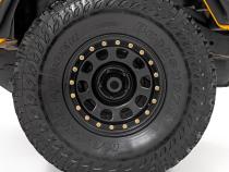 Steel Simulated Bead Lock Wheel Black 17x9 6x5.5 4.25 Bore -12 Rough Country