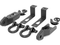 Ford Tow Hook to Shackle Conversion Kit Mounts &amp;amp; Standard D-Rings 19-20 Ranger Rough Country