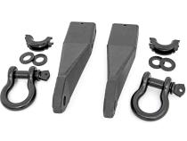 GMC Tow Hook to Shackle Conversion kit w/ D-Rings and Rubber Isolators 2020 2500 HD Rough Country