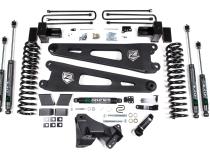 17-19 Ford F-250/350 Super Duty 4 Inch Radius Arm Lift Kit 2 Inch Rear Block Gas 2 Leaf Main Nitro Shocks Zone Offroad